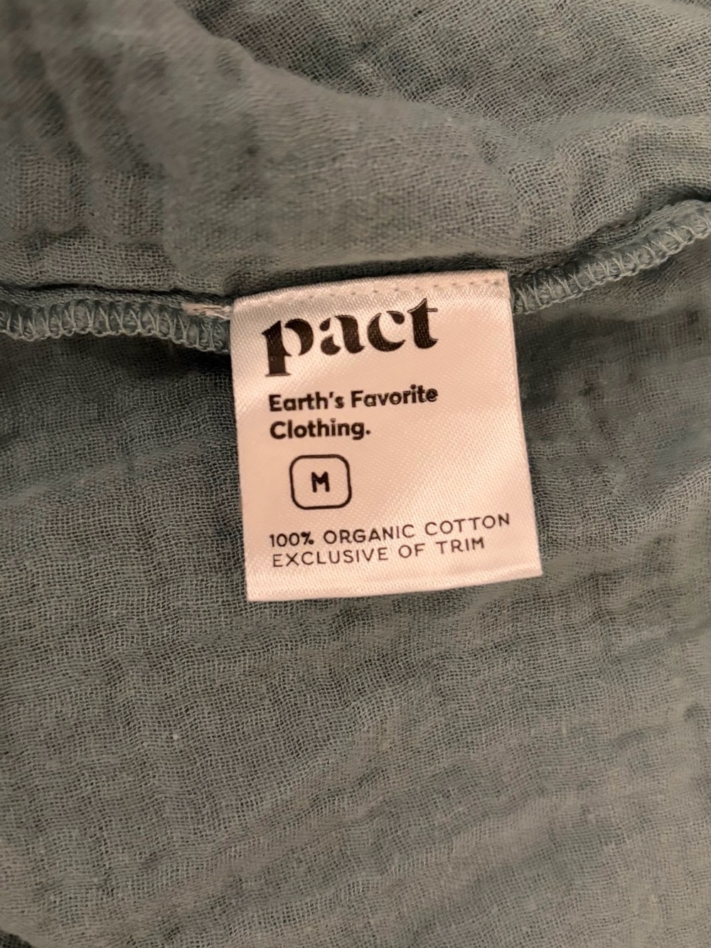 Pact Coastal Double Gauze Cami Maxi Dress Blue Green Size Medium - Picture 10 of 14